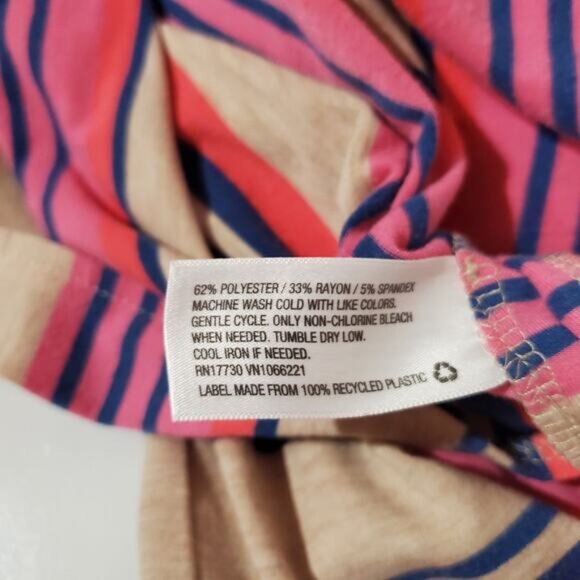 Mossimo Striped Racerback Maxi Dress Womens Size S Side Slit Multicolor Long - Picture 8 of 9